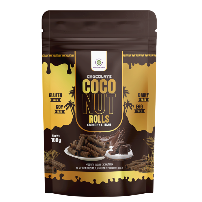 Crispy Coconut Rolls Chocolate